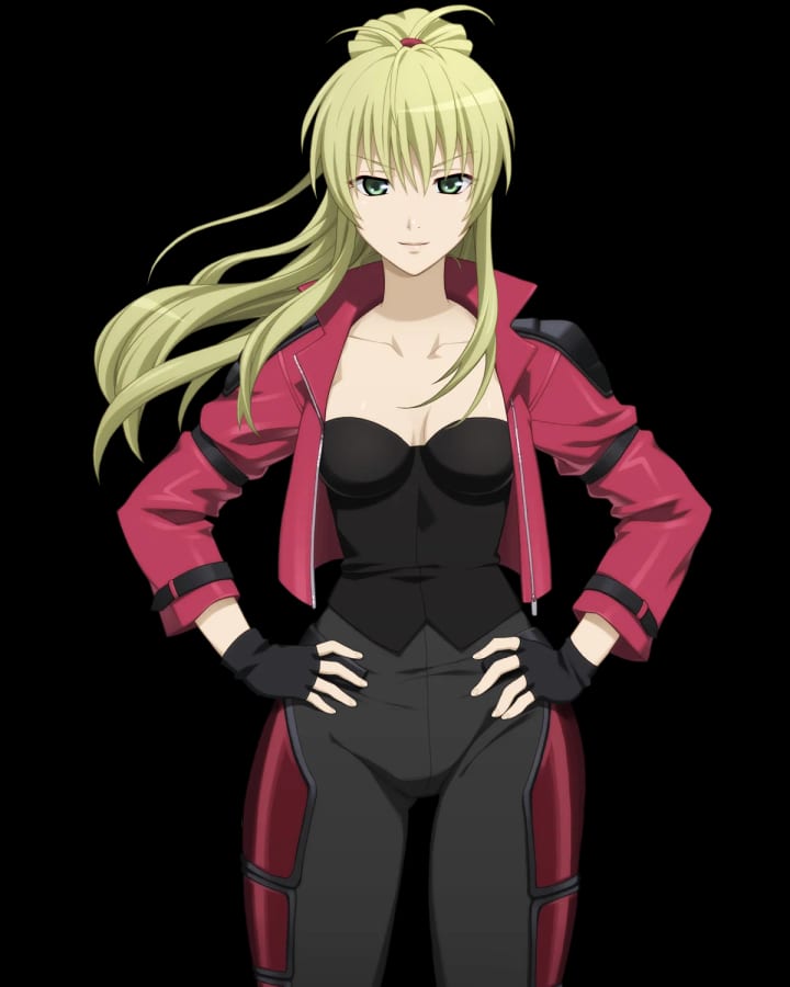 Drei, the third numbered assassin, in official remake art